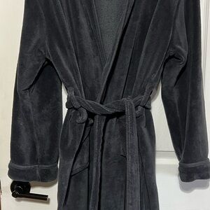 Plush Black Robe with Belt